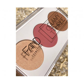 TRIO GLAMY THREE FAND - PALETA COM CONTORNO BLUSH E ILUMINADOR TRIO GLAMY THREE FAND - PALETA COM CONTORNO BLUSH E ILUMINADOR
